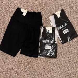 Black workout shorts from aerie